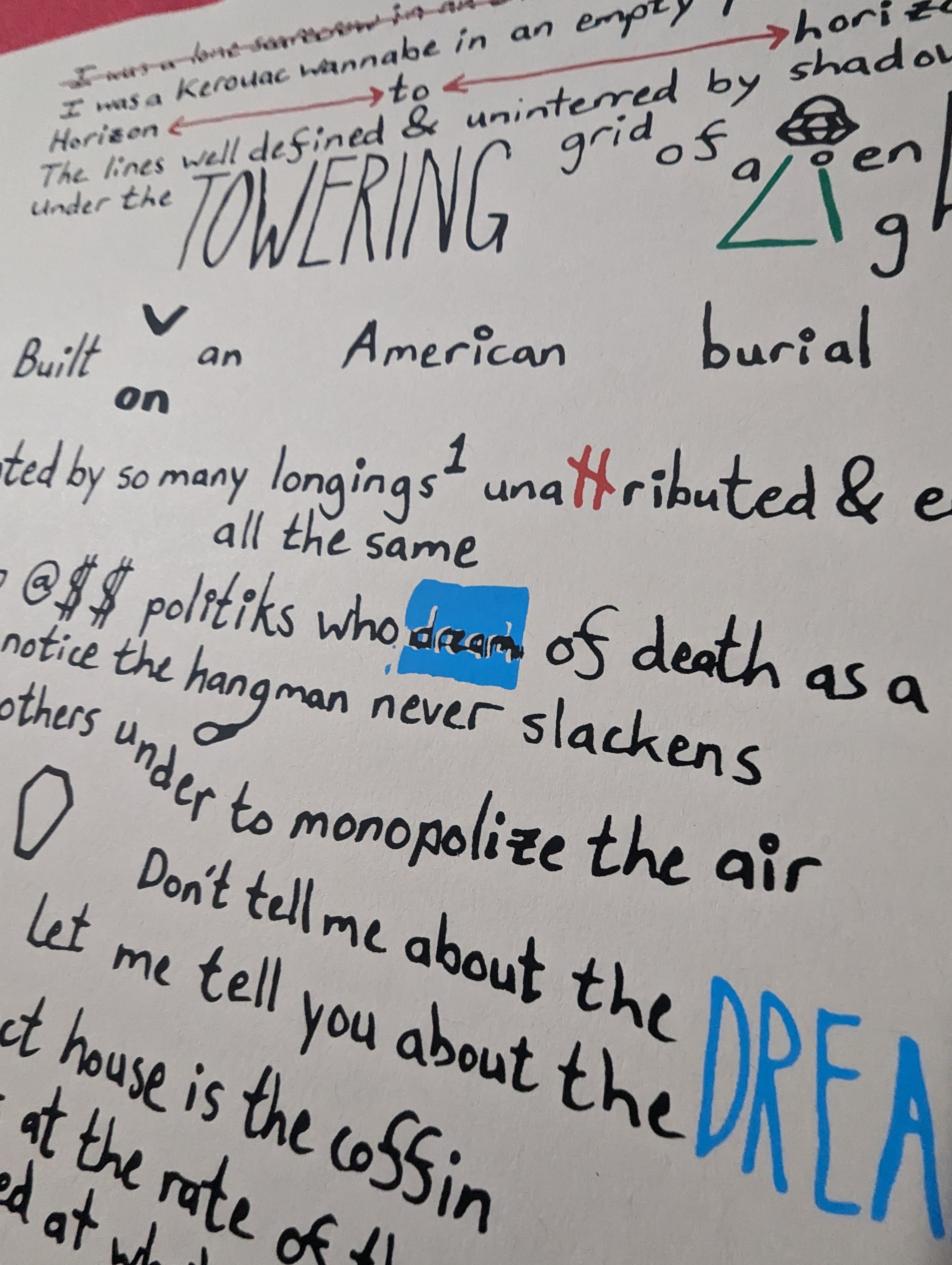 'OCCAM'S RAZOR / HEARTLAND' Poem Screenprinted Poster