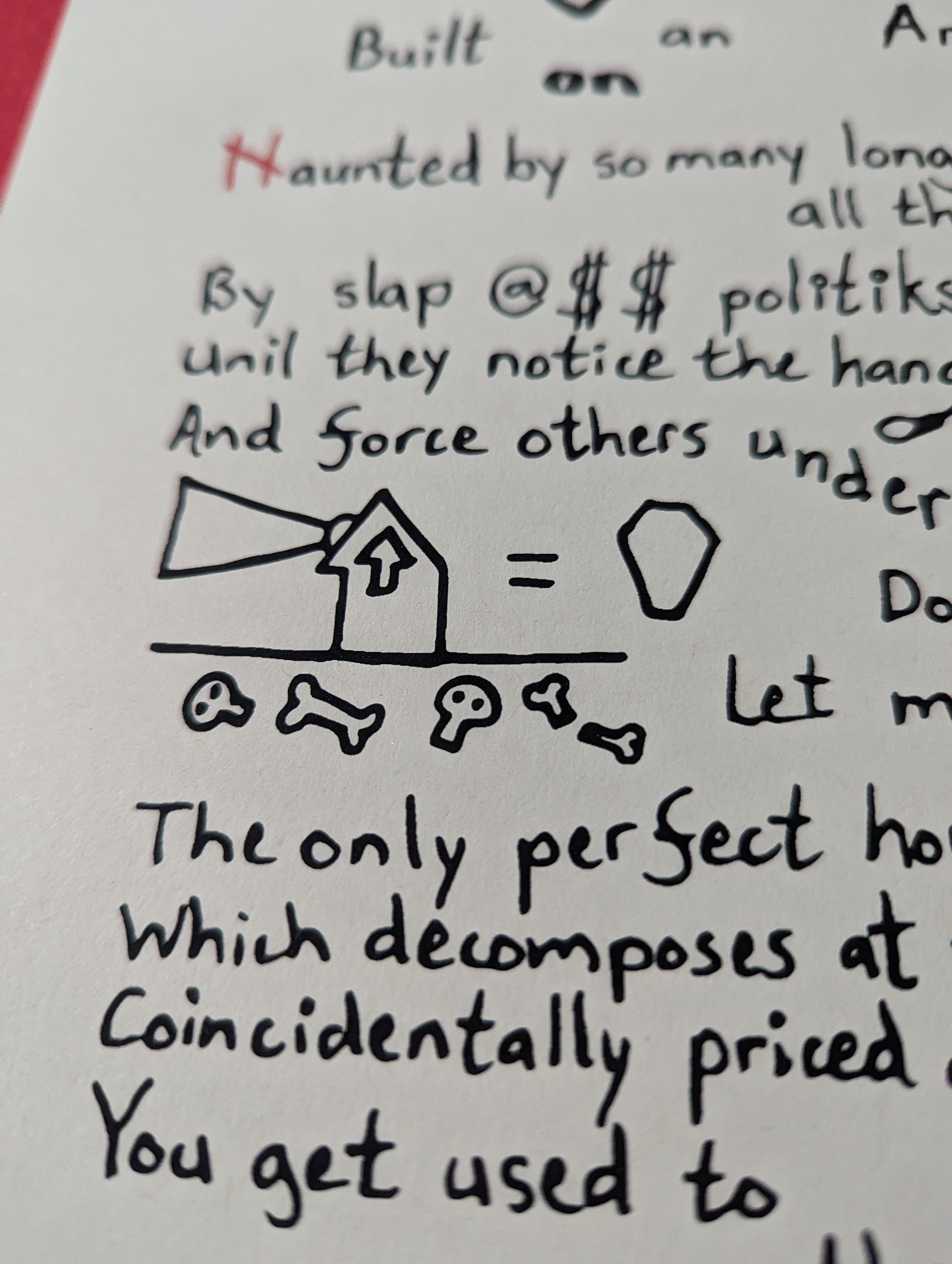 'OCCAM'S RAZOR / HEARTLAND' Poem Screenprinted Poster