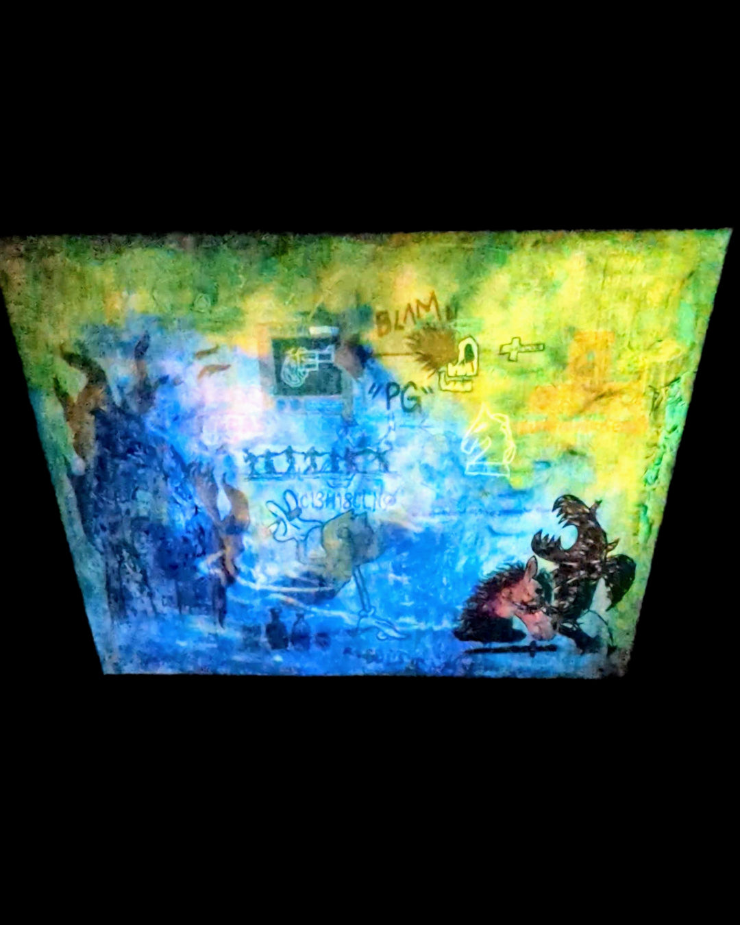 CONTRAPASSO - 30" x 40" Double-Sided Glow-in-the-Dark Painting