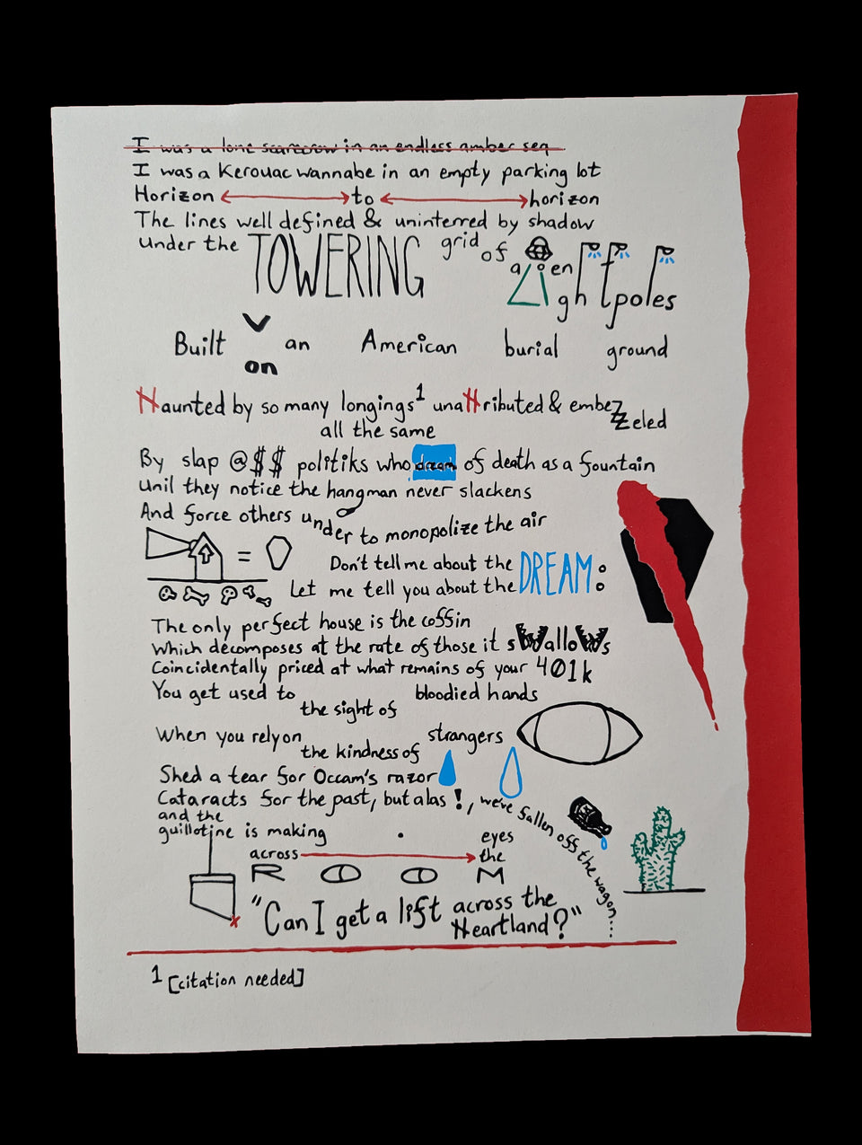 Heartland Razor OCCAM'S RAZOR / HEARTLAND Screenprinted Poem Poster – yumedyne