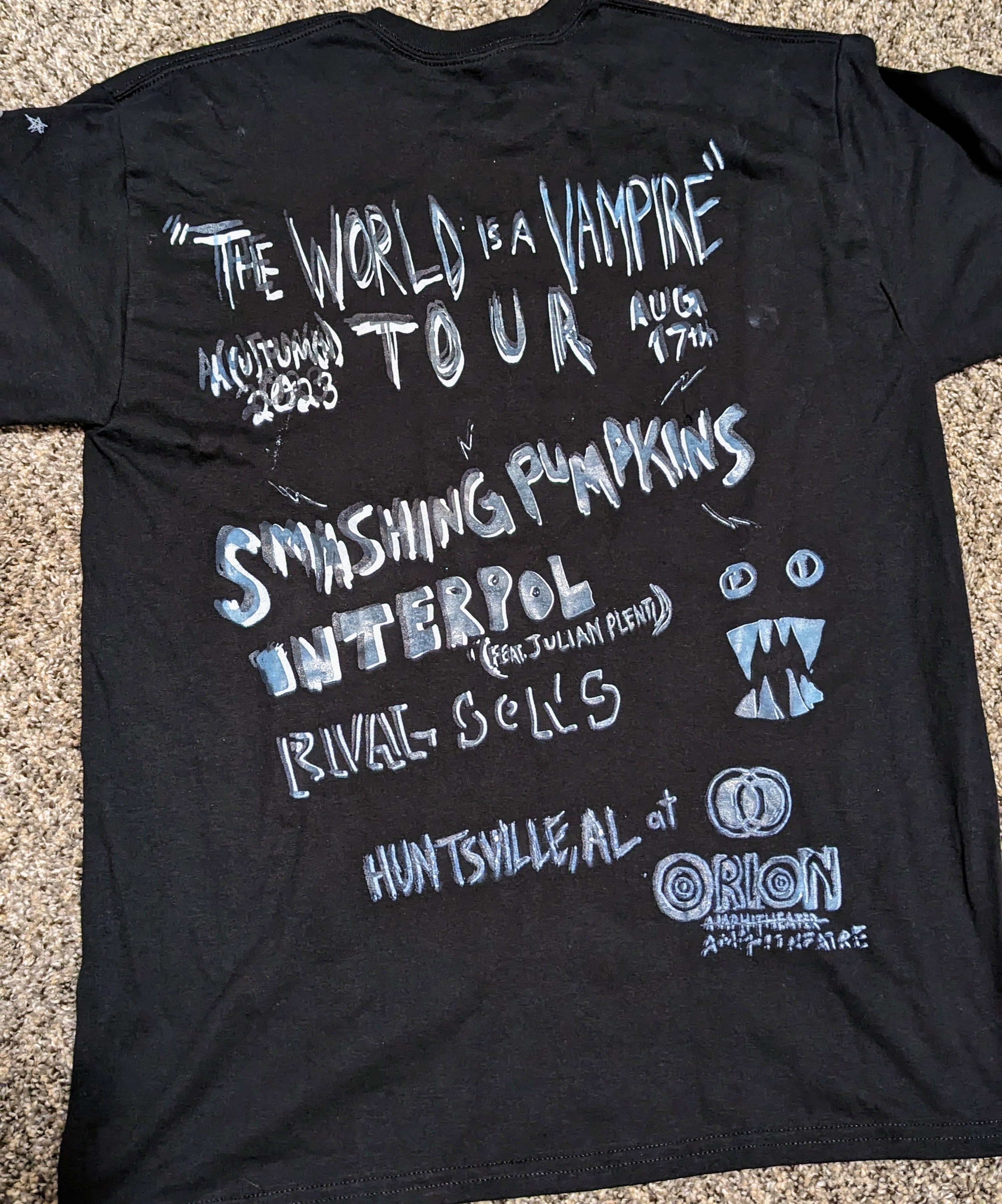 Smashing Pumpkins GITD "The World is a Vampire" Tour 2023 Bootleg Concert Tees (Black Variant)